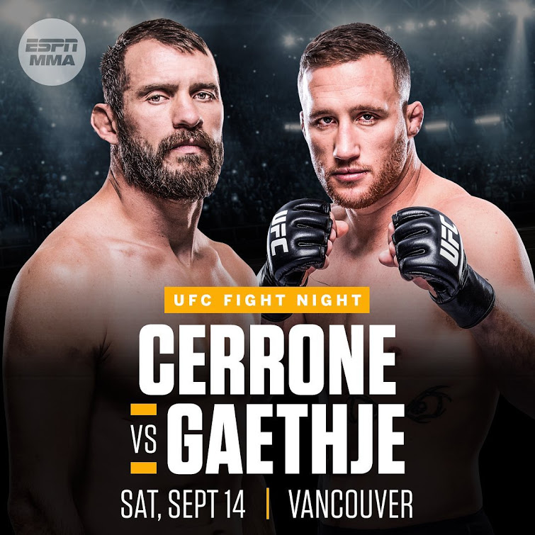 Donald Cerrone vs Justin Gaethje dẫn đầu UFC Vancouver tháng 9 tới